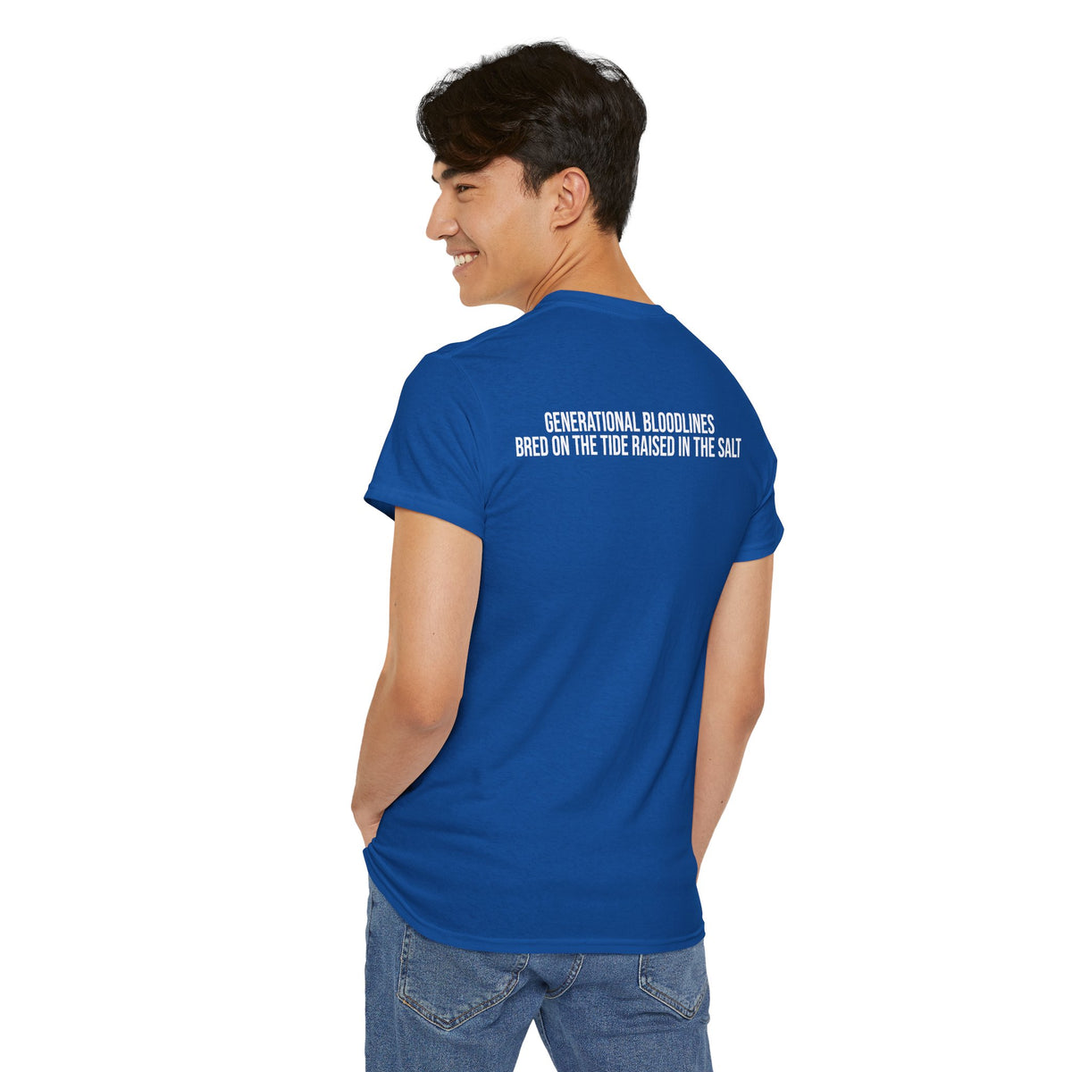 Fishing Family Tee — 'Generational Bloodlines, Bred on the Tide, Raised in the Salt' Graphic