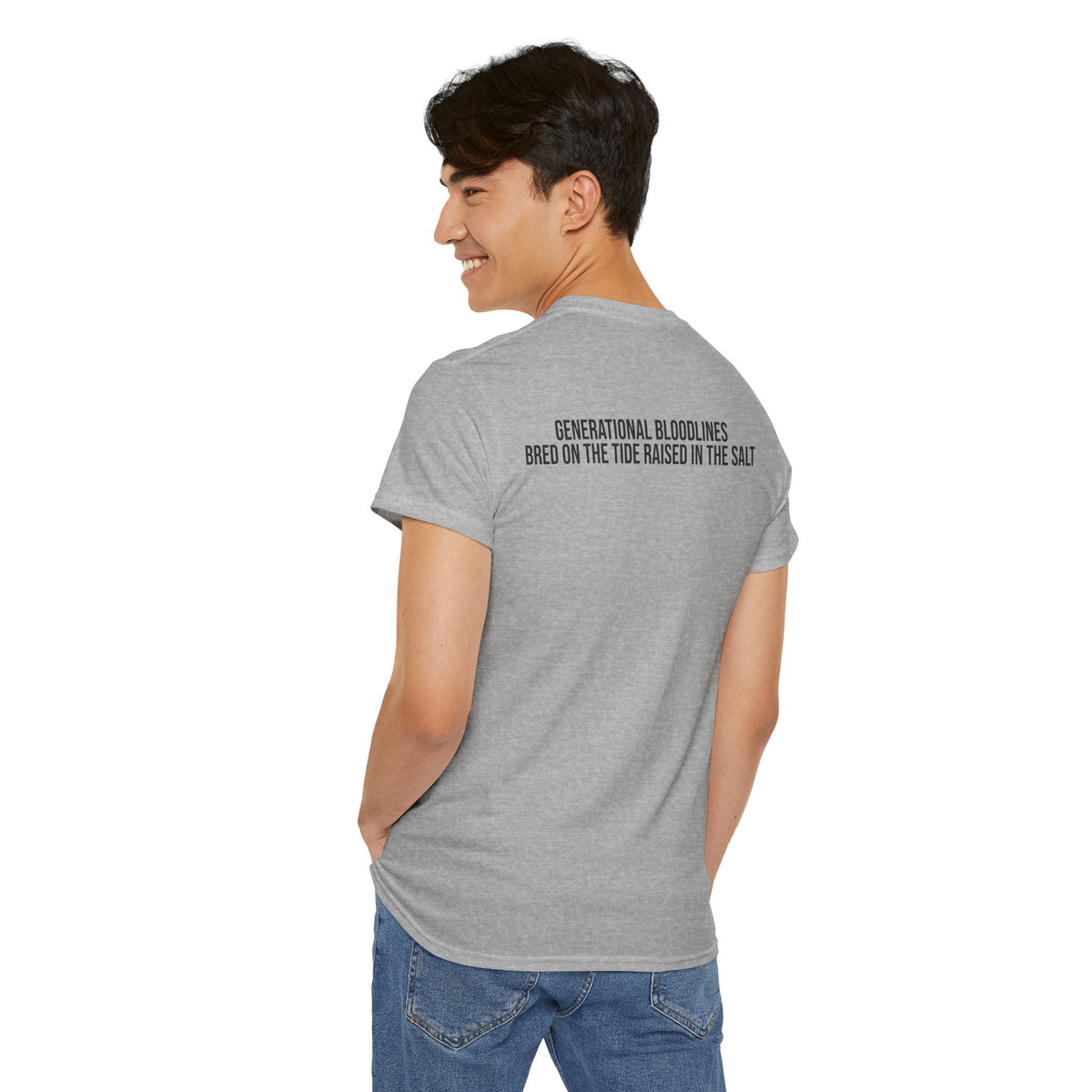 Fishing Family Tee — 'Generational Bloodlines, Bred on the Tide, Raised in the Salt' Graphic