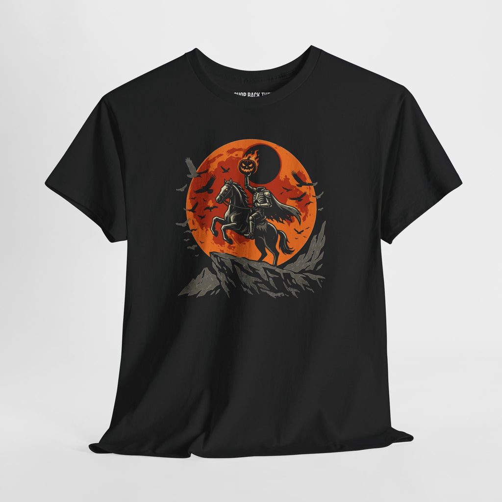 Halloween Headless Horseman T-Shirt — Jack-O'-Lantern Rider Graphic Tee