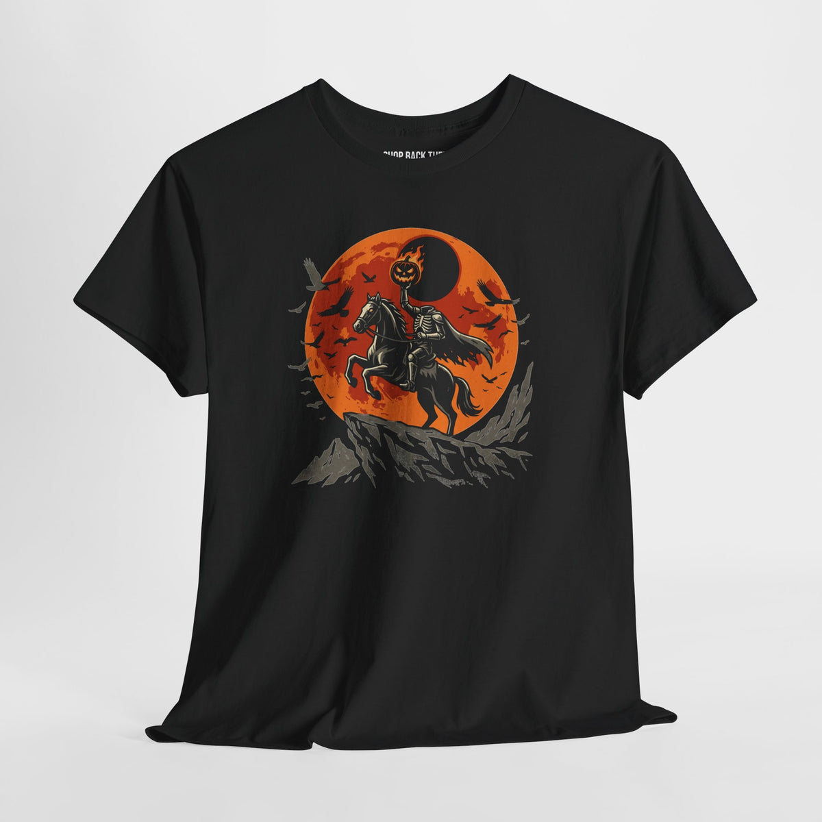 Halloween Headless Horseman T-Shirt — Jack-O'-Lantern Rider Graphic Tee