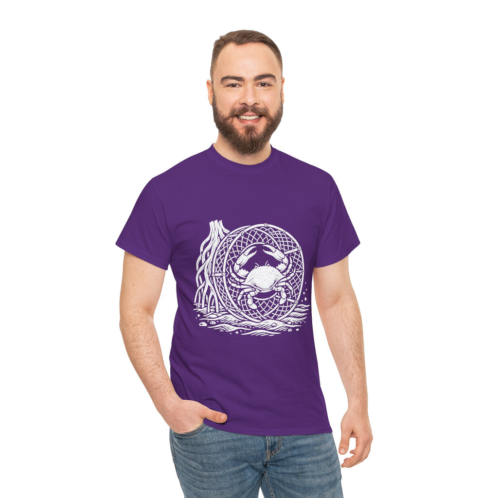 Crab Crew Graphic Tee — "Hauling Rebels Blue Crab Crew" Cotton T-Shirt