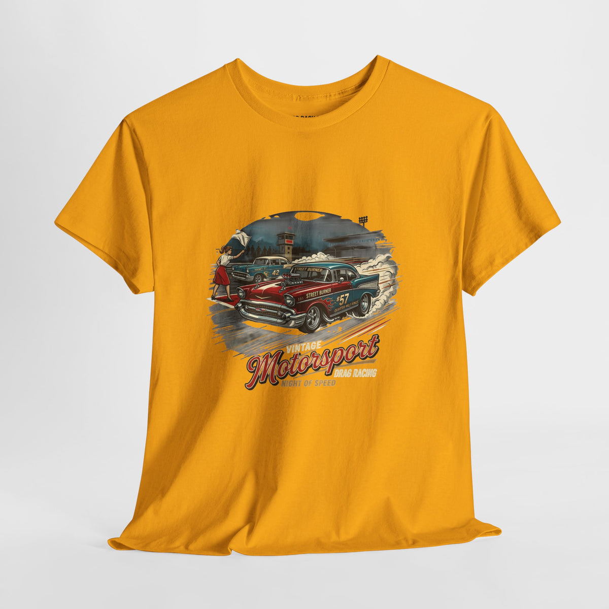Classic Motorsports Tee — 'Motorsport: Born to Speed' Vintage 1950s Muscle Car T-Shirt