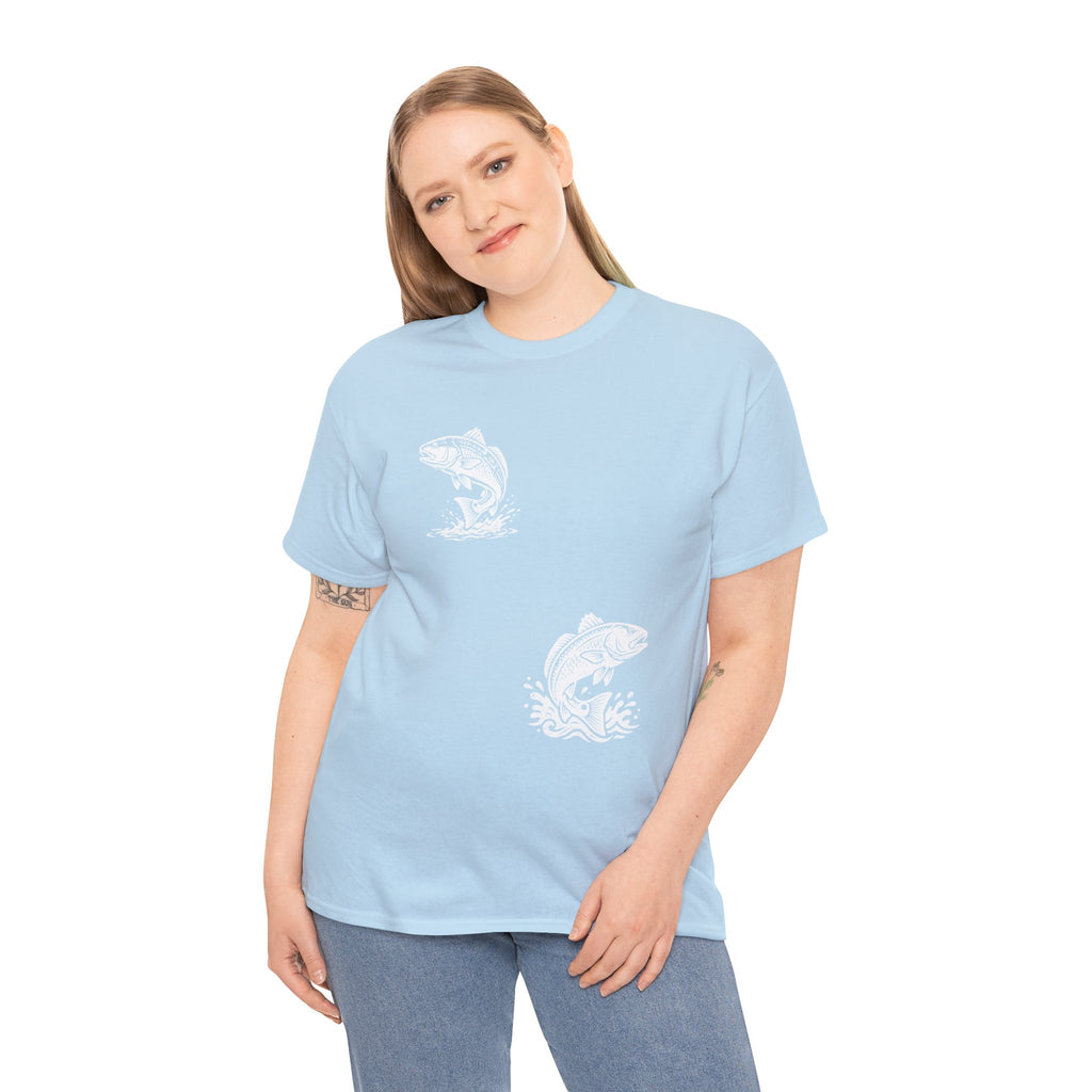 Go Track a Redfish Tee — Fishing Graphic T-Shirt with 'The Apps Are Tracking You' Slogan