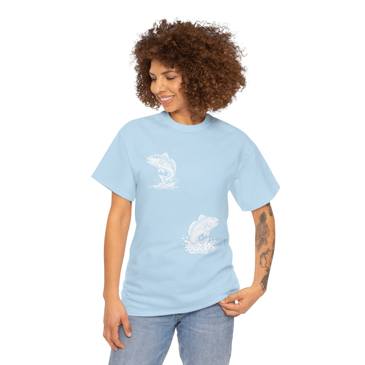 Go Track a Redfish Tee — Fishing Graphic T-Shirt with 'The Apps Are Tracking You' Slogan
