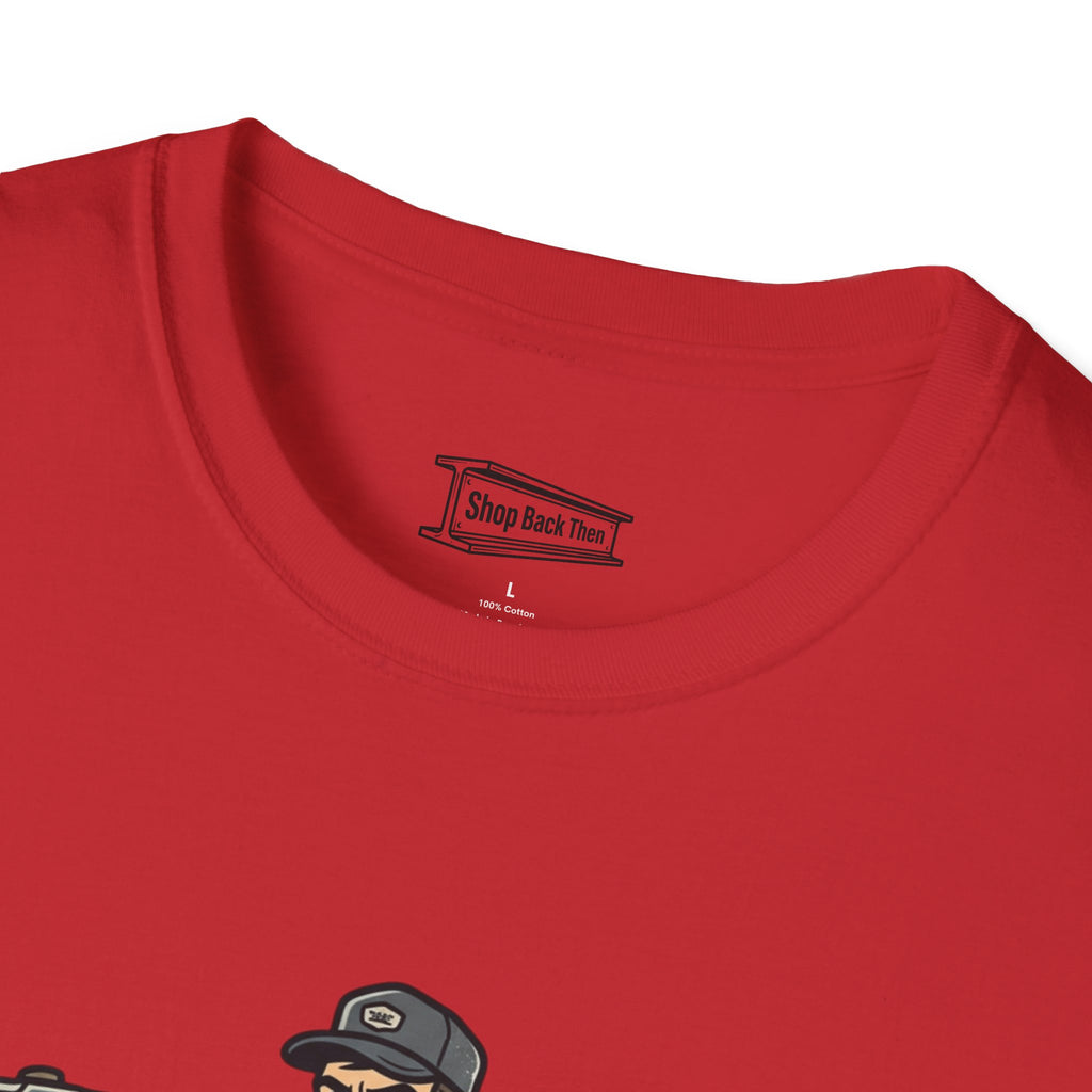 Builder Tee – "Didn't Need An App" Vintage Tradesman Graphic