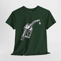 Gas Pump Graphic Tee — "Fueling the System, Draining the Pockets" Statement T-Shirt