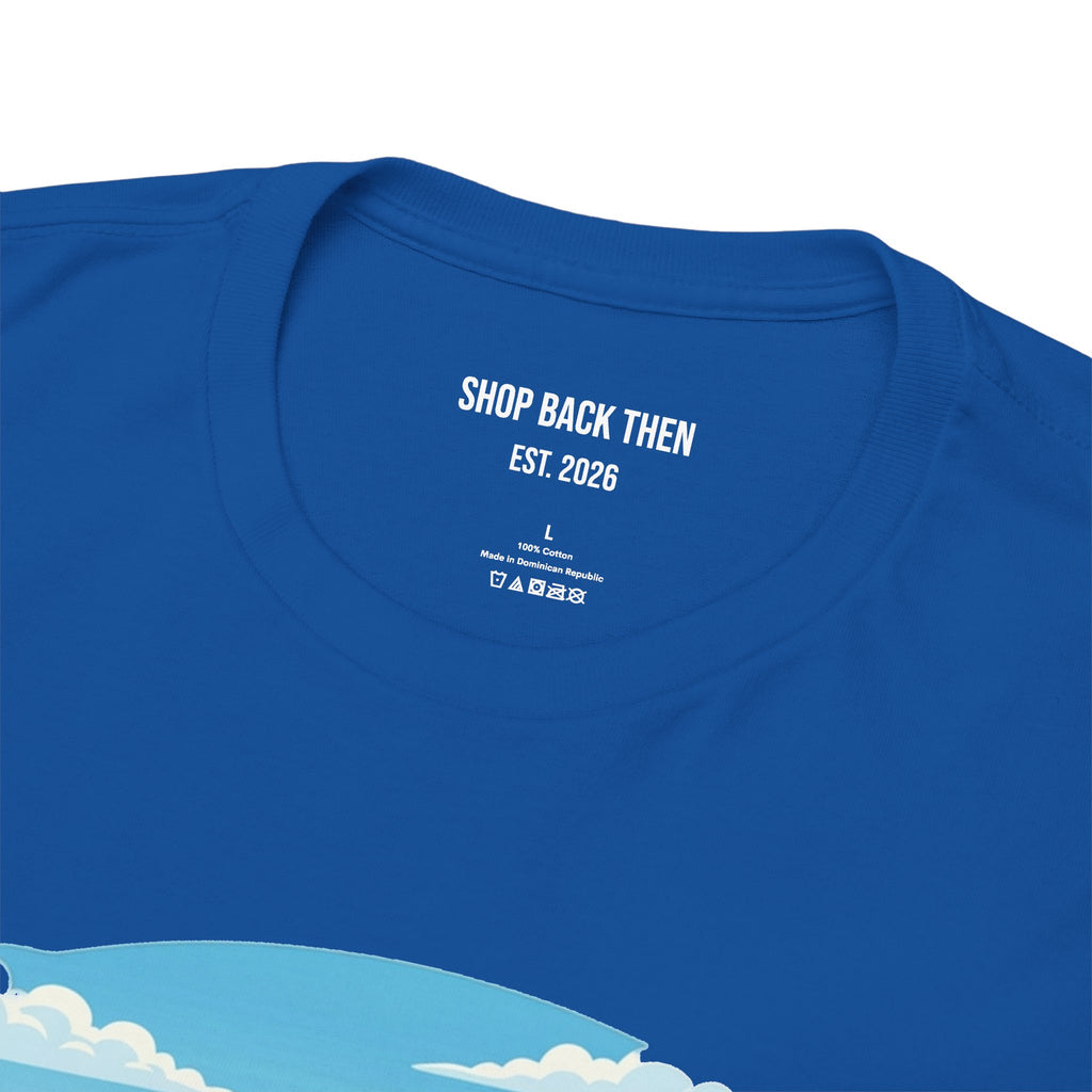 Fishing Tee — "Tracking the Tide, Living the Past" Graphic Shirt