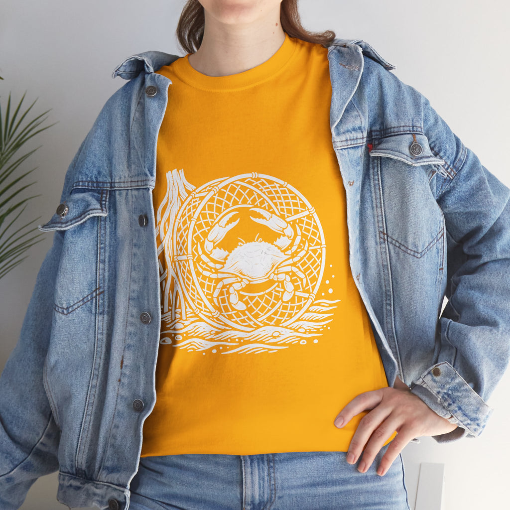 Crab Crew Graphic Tee — "Hauling Rebels Blue Crab Crew" Cotton T-Shirt