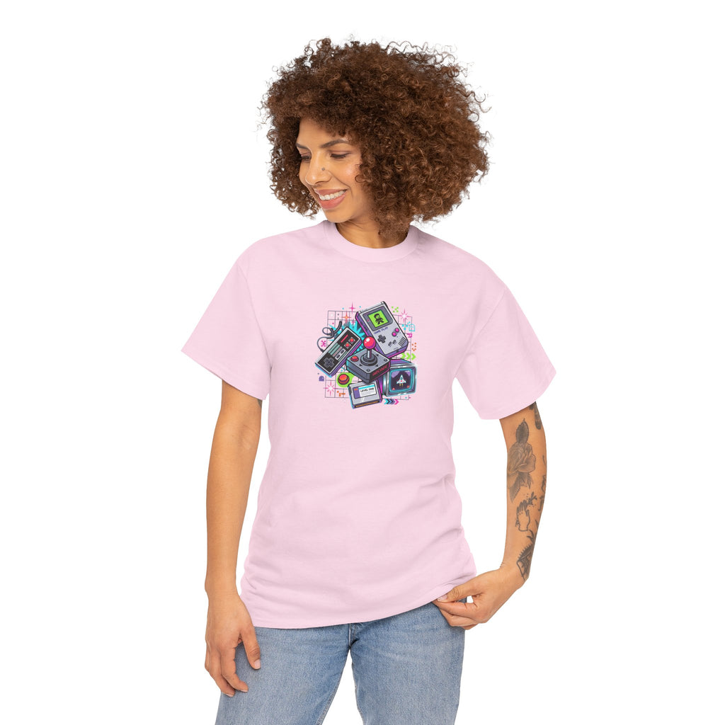Retro Gaming Tee – Vintage Handheld Consoles Graphic Shirt