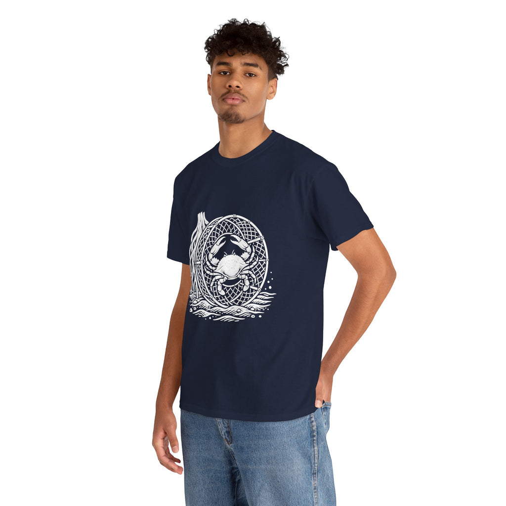 Crab Crew Graphic Tee — "Hauling Rebels Blue Crab Crew" Cotton T-Shirt