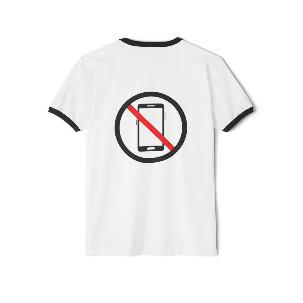 Ringer T-Shirt "I Miss The Days When The Only Thing Vibrating..." – No Phone Graphic