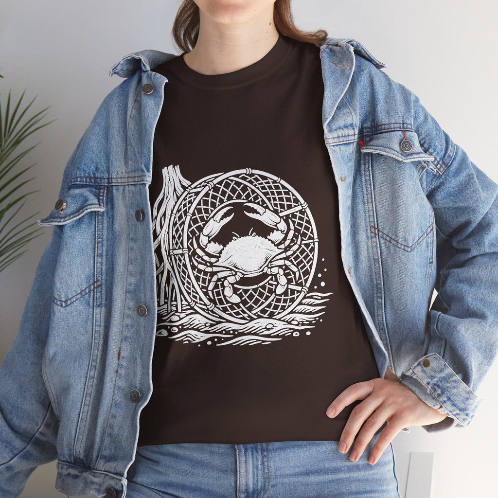 Crab Crew Graphic Tee — "Hauling Rebels Blue Crab Crew" Cotton T-Shirt
