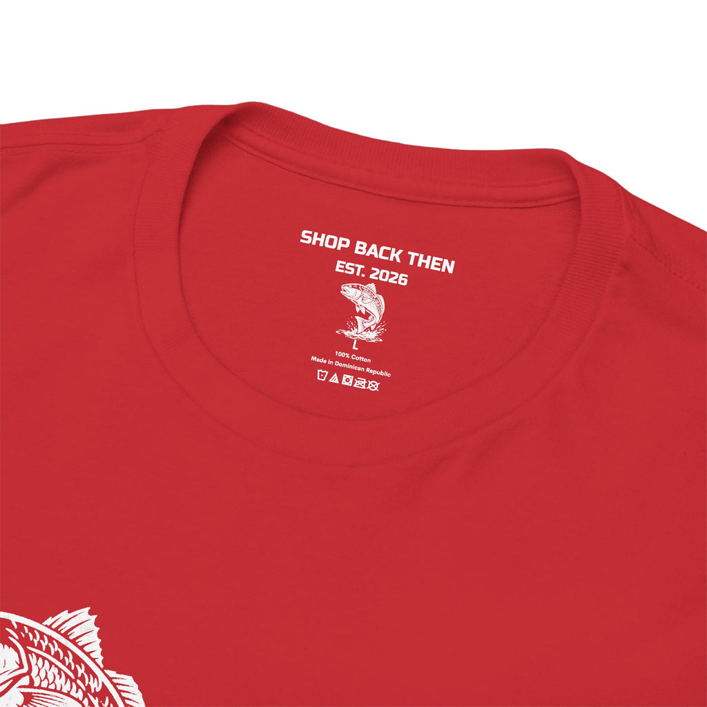 Go Track a Redfish Tee — Fishing Graphic T-Shirt with 'The Apps Are Tracking You' Slogan