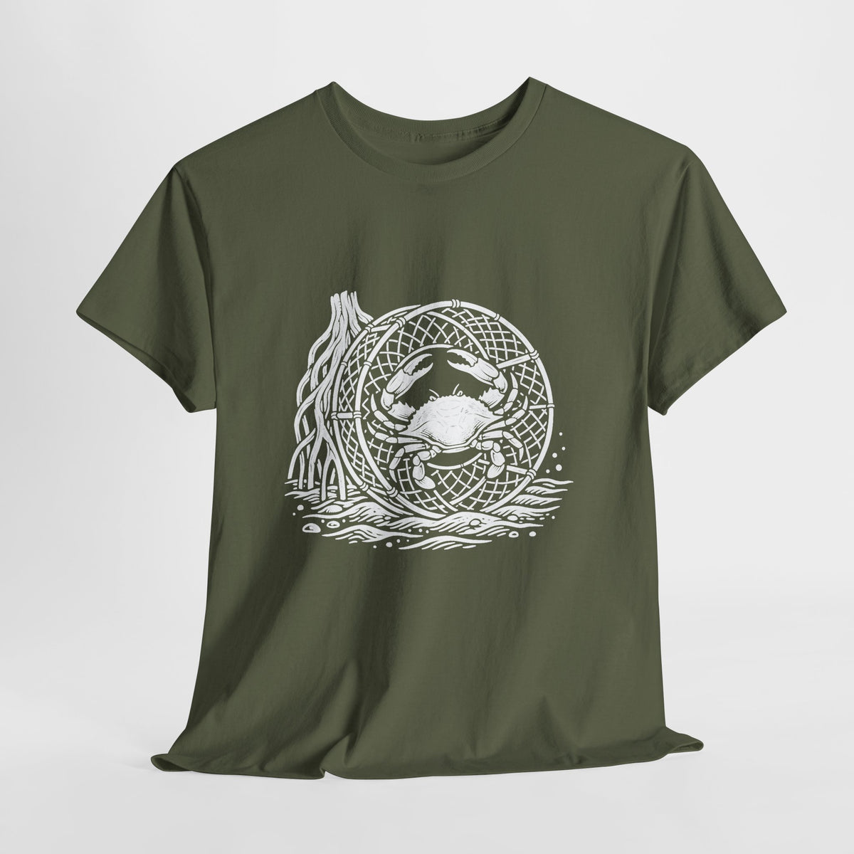 Crab Crew Graphic Tee — "Hauling Rebels Blue Crab Crew" Cotton T-Shirt
