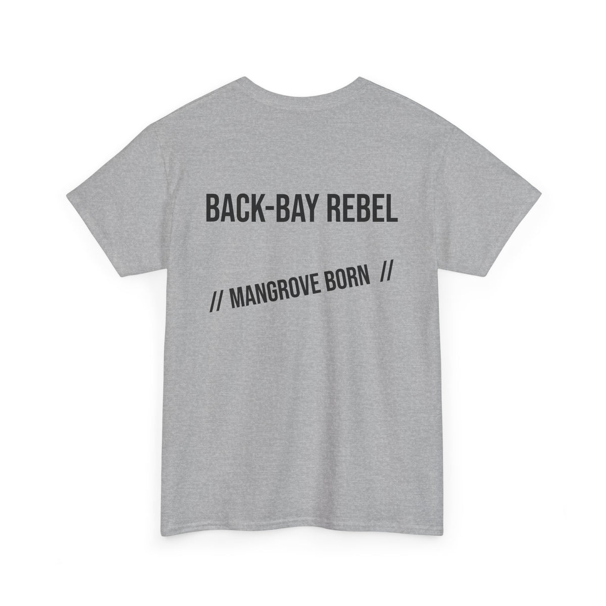 Fishing T-Shirt — "Back-Bay Rebel" Mangrove Born Graphic Tee