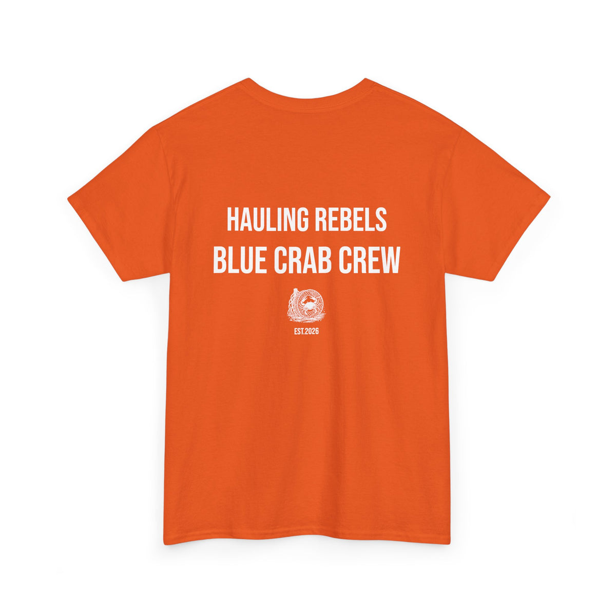 Crab Crew Graphic Tee — "Hauling Rebels Blue Crab Crew" Cotton T-Shirt