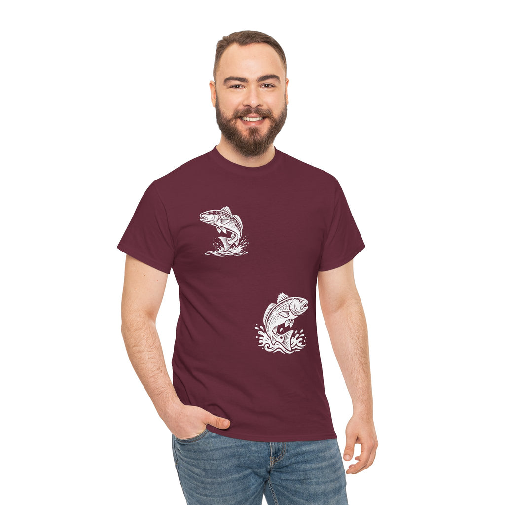 Go Track a Redfish Tee — Fishing Graphic T-Shirt with 'The Apps Are Tracking You' Slogan