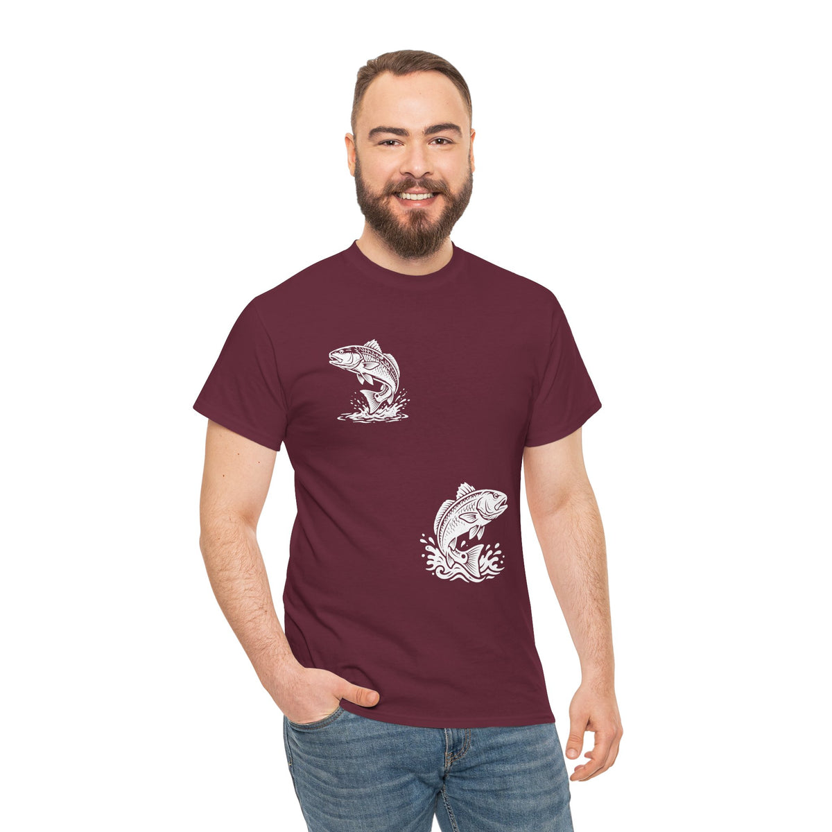 Go Track a Redfish Tee — Fishing Graphic T-Shirt with 'The Apps Are Tracking You' Slogan