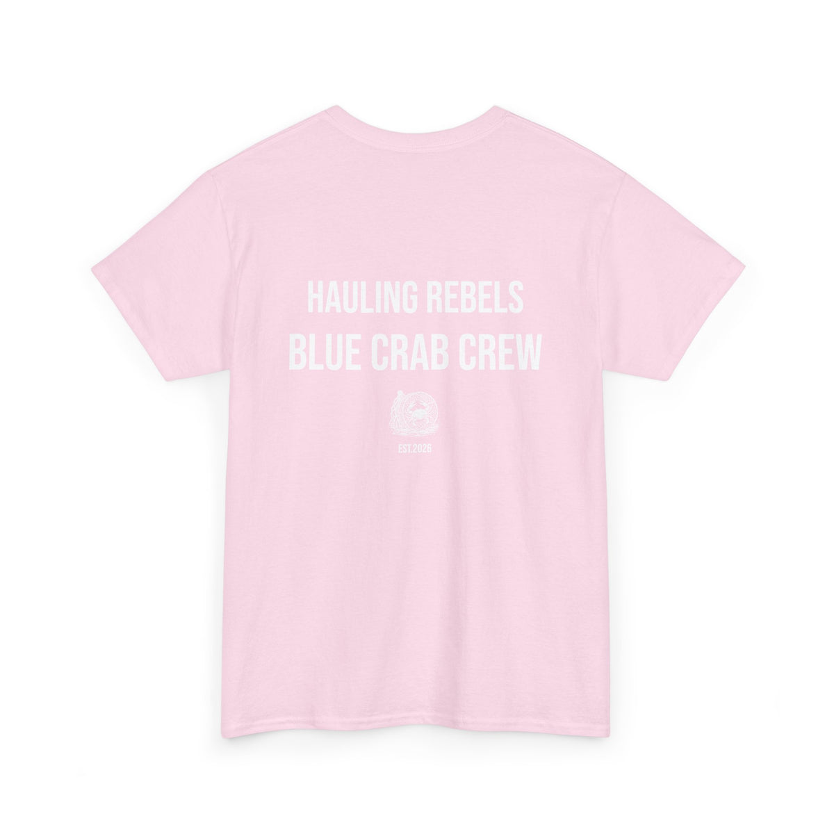 Crab Crew Graphic Tee — "Hauling Rebels Blue Crab Crew" Cotton T-Shirt