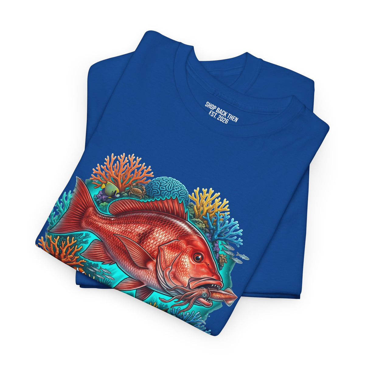 Red Grouper Reef T-Shirt — Tropical Fish Ocean Graphic Tee