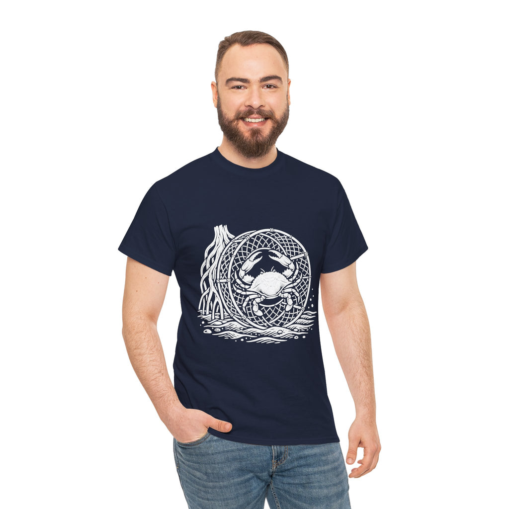 Crab Crew Graphic Tee — "Hauling Rebels Blue Crab Crew" Cotton T-Shirt