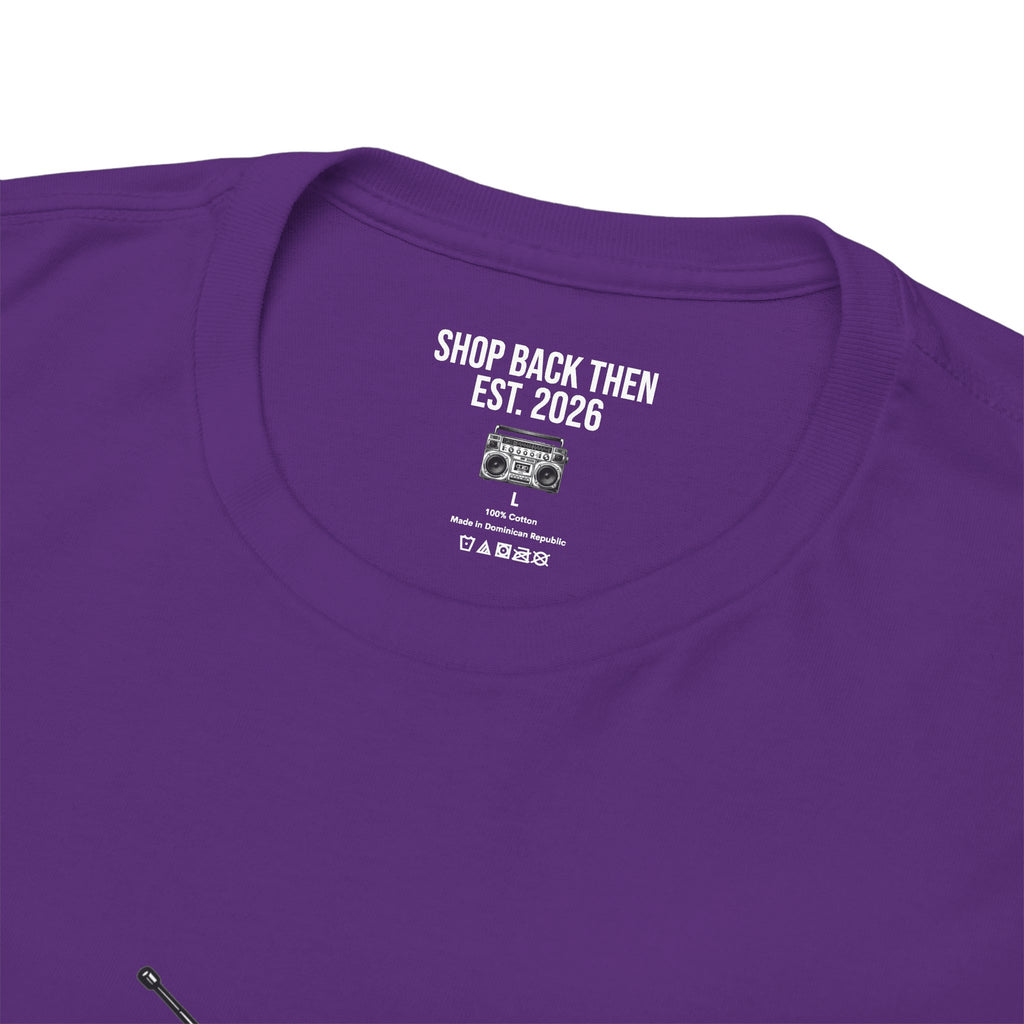 Retro Boombox T-Shirt — 1980s Audio "Cranking the Decibels" Graphic Tee