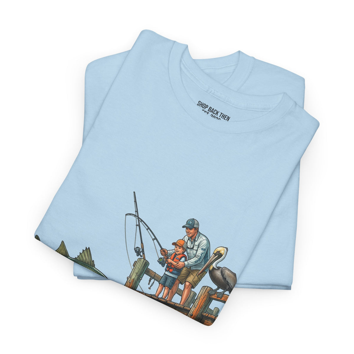 Fishing Pier Graphic Tee — "Bred on the Tide Raised in the Salt"