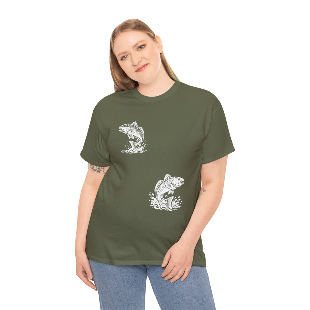 Go Track a Redfish Tee — Fishing Graphic T-Shirt with 'The Apps Are Tracking You' Slogan