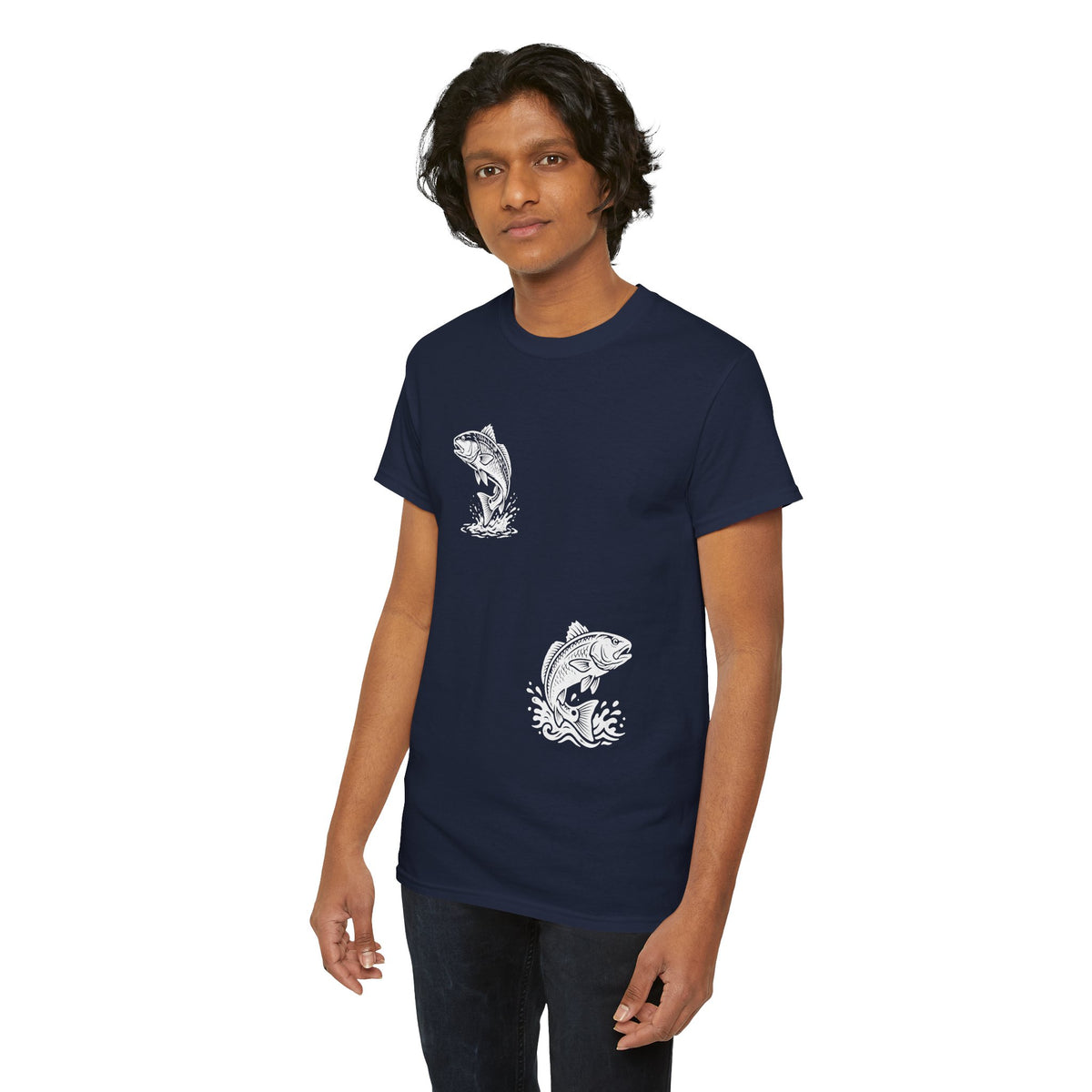 Go Track a Redfish Tee — Fishing Graphic T-Shirt with 'The Apps Are Tracking You' Slogan