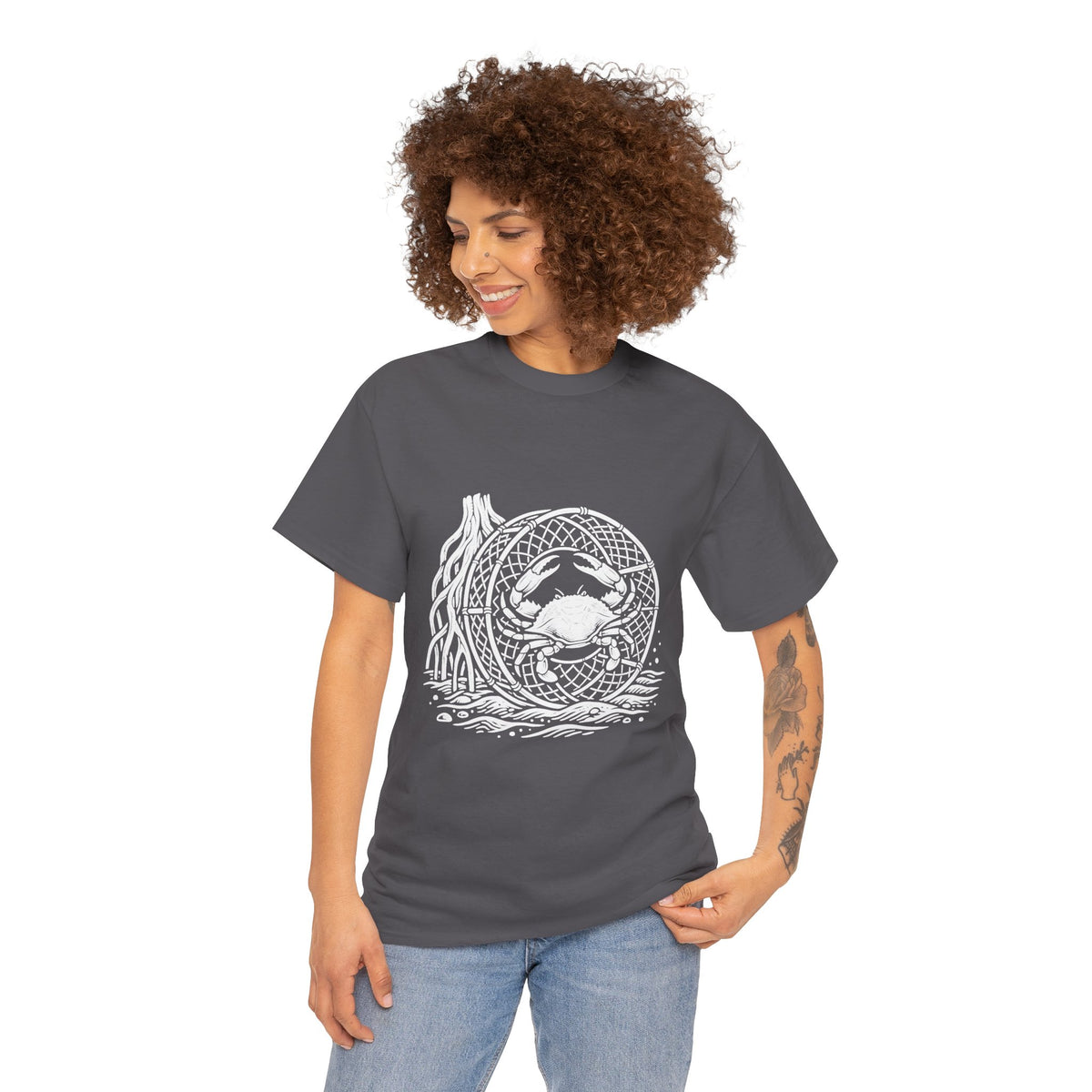 Crab Crew Graphic Tee — "Hauling Rebels Blue Crab Crew" Cotton T-Shirt