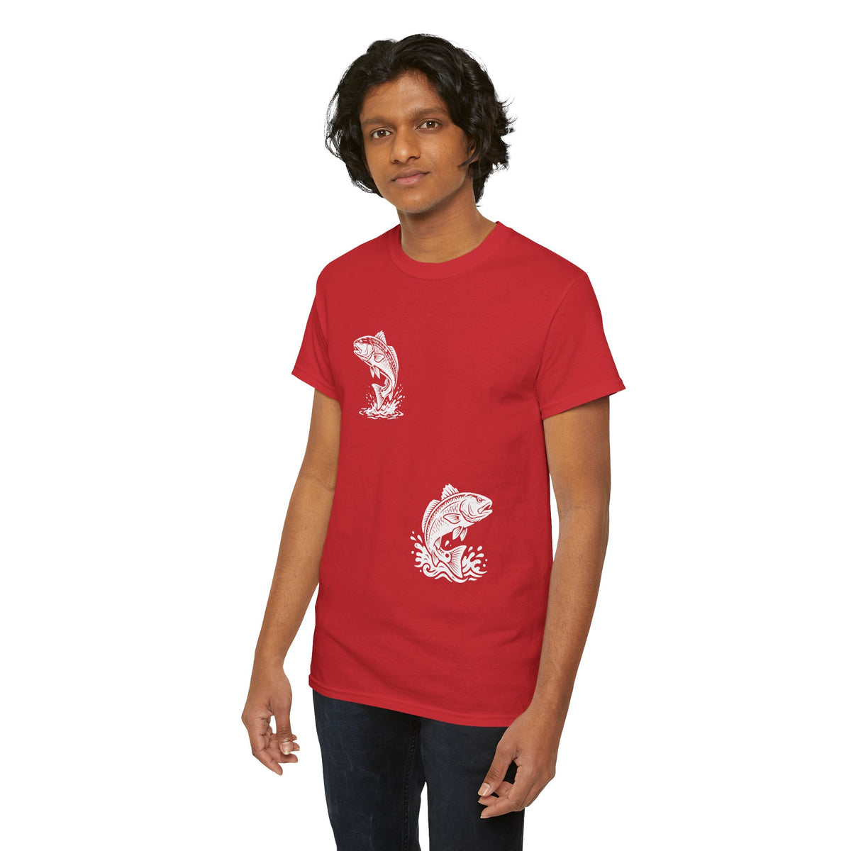 Go Track a Redfish Tee — Fishing Graphic T-Shirt with 'The Apps Are Tracking You' Slogan