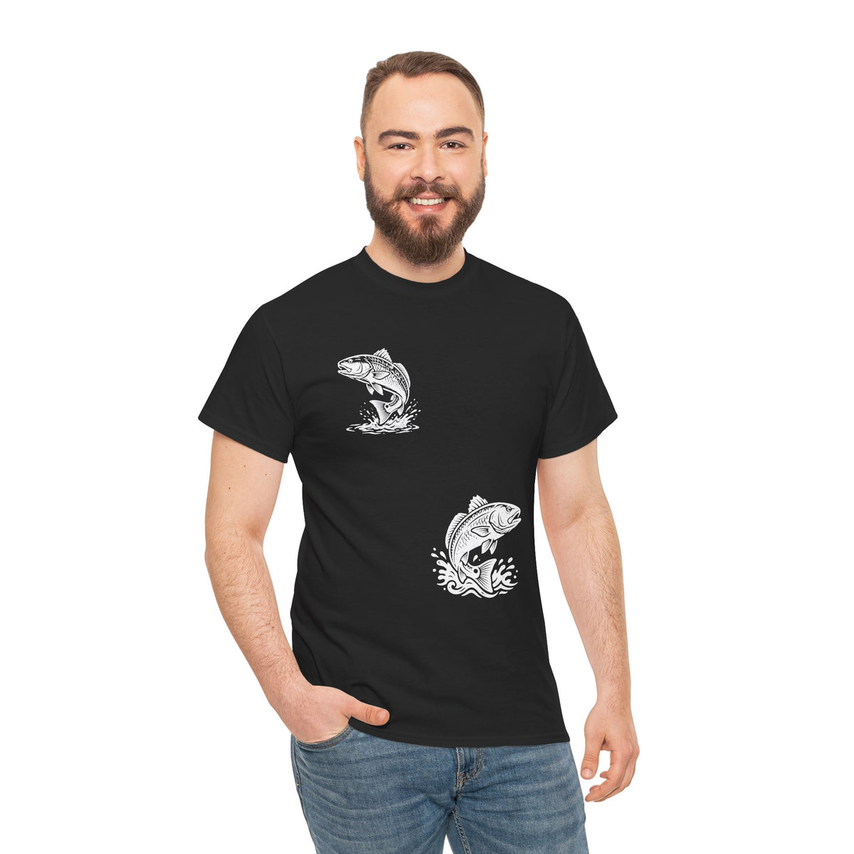 Go Track a Redfish Tee — Fishing Graphic T-Shirt with 'The Apps Are Tracking You' Slogan