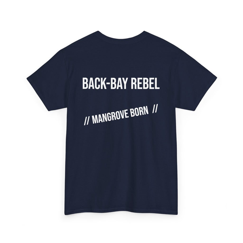 Fishing T-Shirt — "Back-Bay Rebel" Mangrove Born Graphic Tee