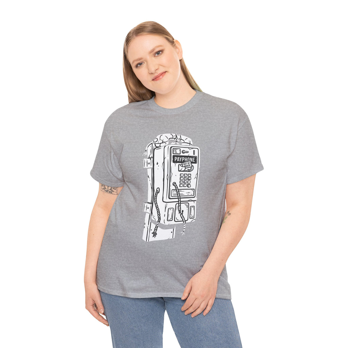 Retro Payphone T‑Shirt — "Back in the Day We Were Free Not Tracked" Vintage Camera Tee