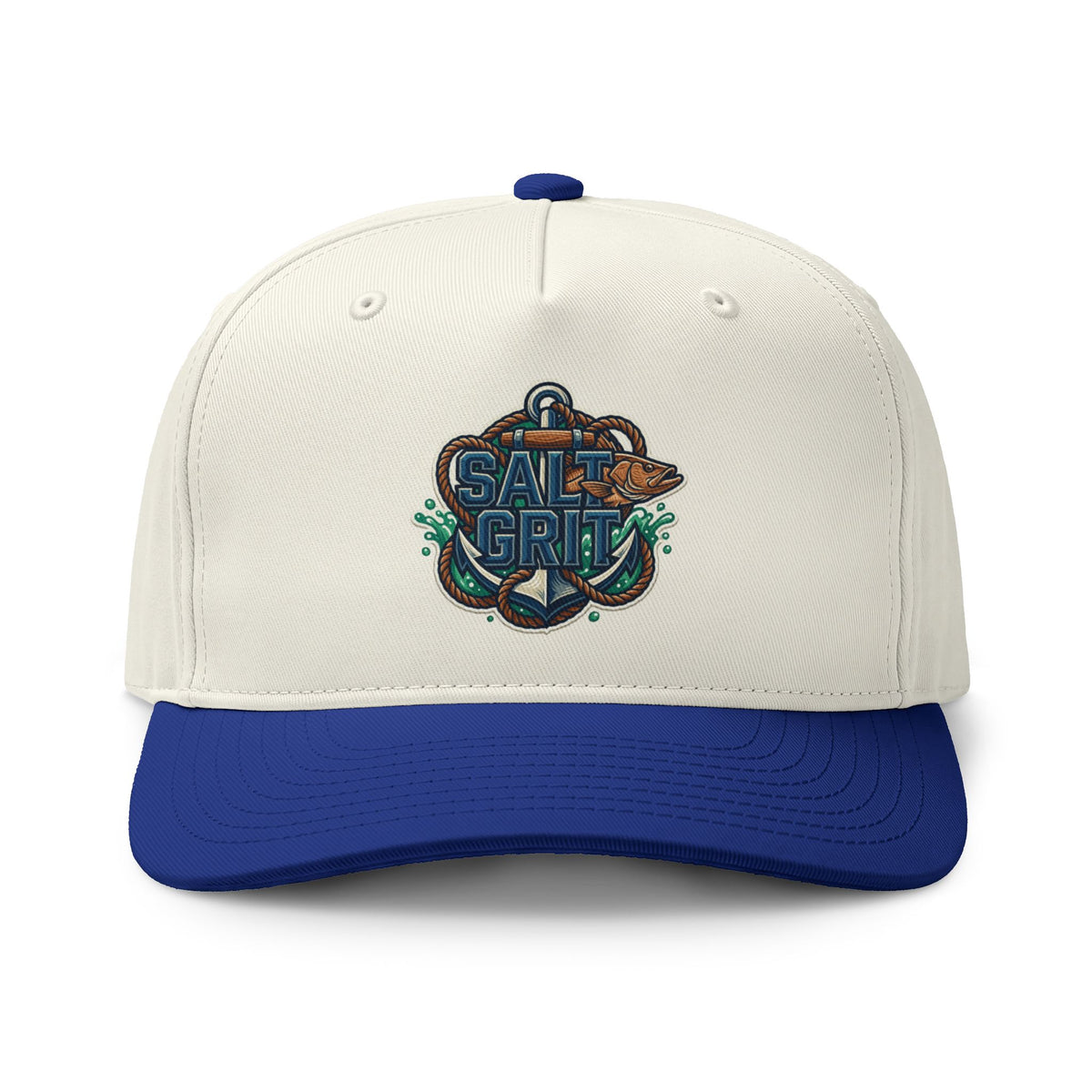 Salt & Grit Two-Tone Cap — Nautical Anchor Embroidered Trucker Hat