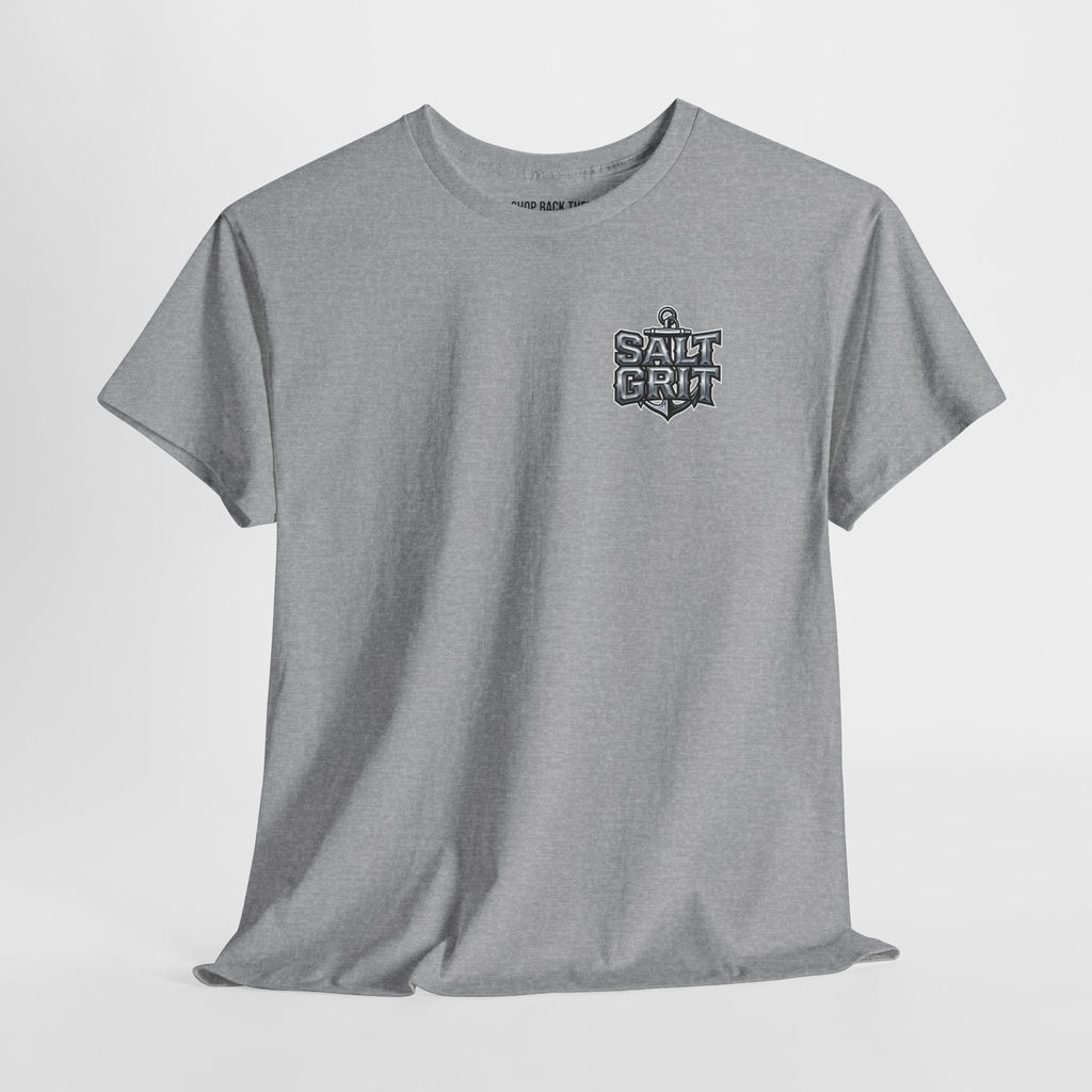 Shark Circle Tee — 'Salt & Grit' Nautical Graphic T-Shirt