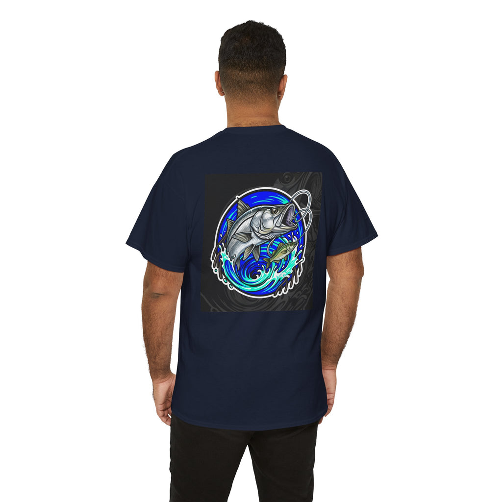 Snook Fishing Tee — "Salt Grit" Snook & Ocean Wave Graphic Tee