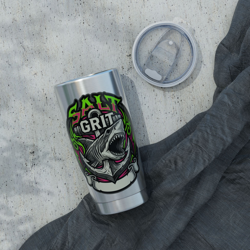 Salt & Grit Shark 20oz Tumbler — Insulated Stainless Travel Cup