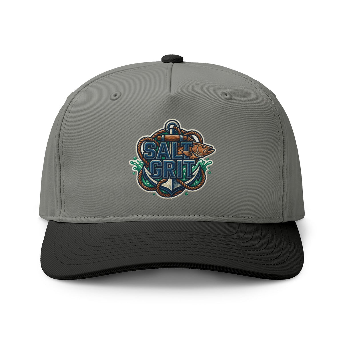 Salt & Grit Two-Tone Cap — Nautical Anchor Embroidered Trucker Hat