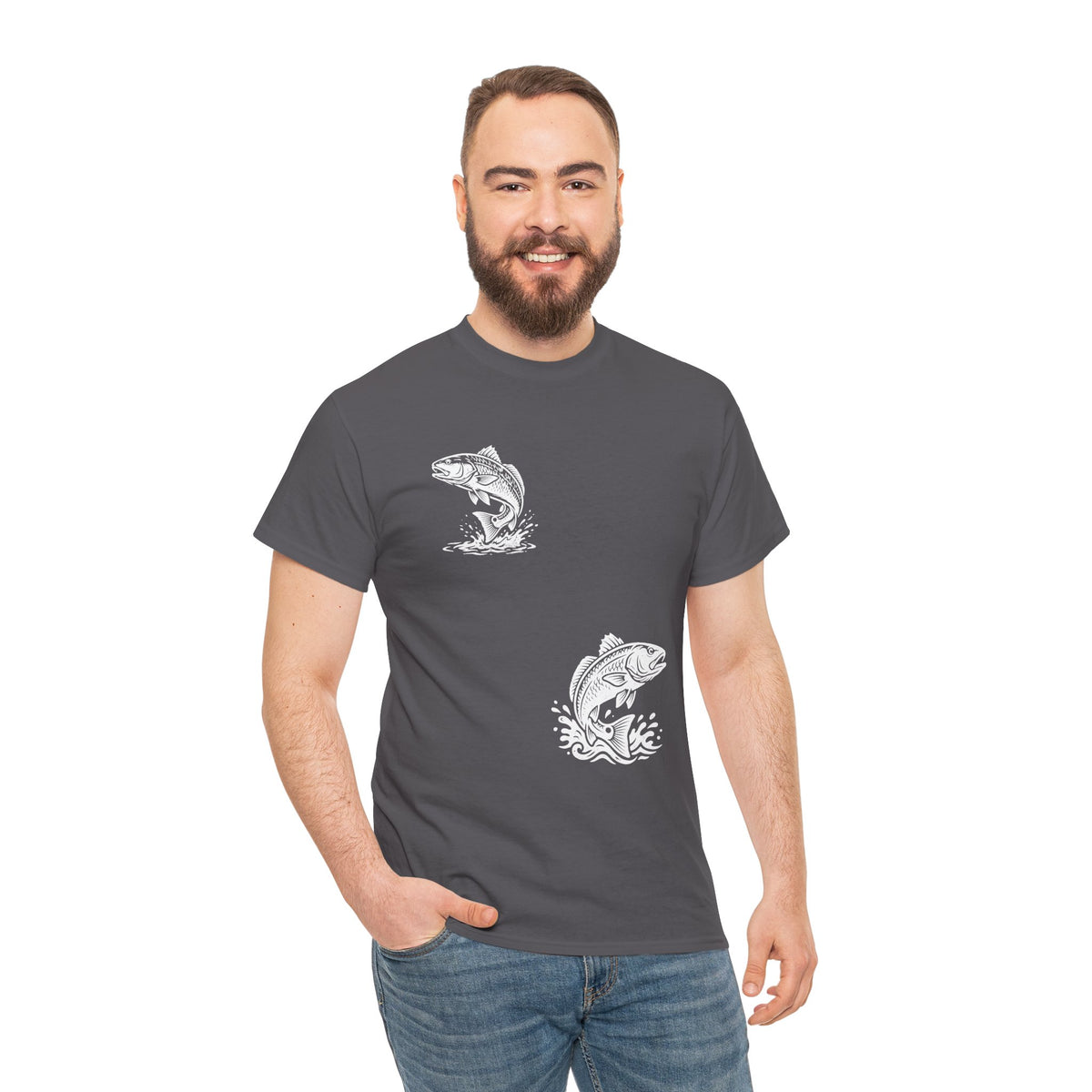 Go Track a Redfish Tee — Fishing Graphic T-Shirt with 'The Apps Are Tracking You' Slogan