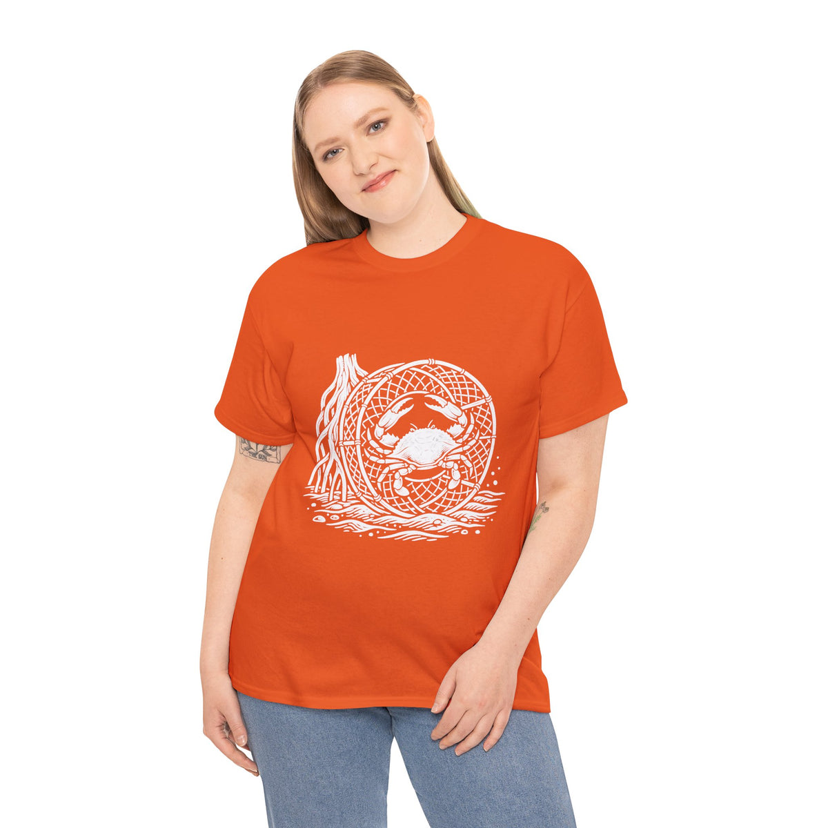 Crab Crew Graphic Tee — "Hauling Rebels Blue Crab Crew" Cotton T-Shirt