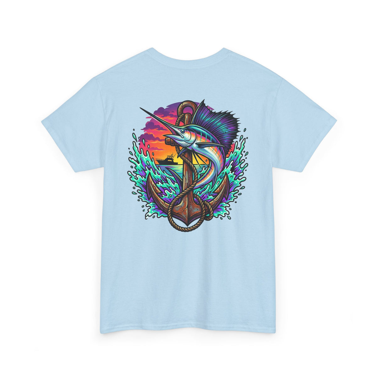 Salt Grit Marlin Anchor T-Shirt — Vintage Fishing Graphic Tee