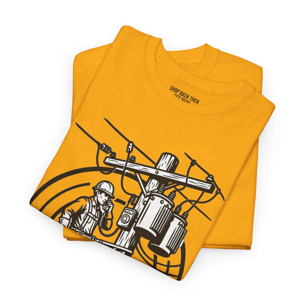 T-Shirt — "No Charger Required for Common Sense" Vintage Utility Graphic
