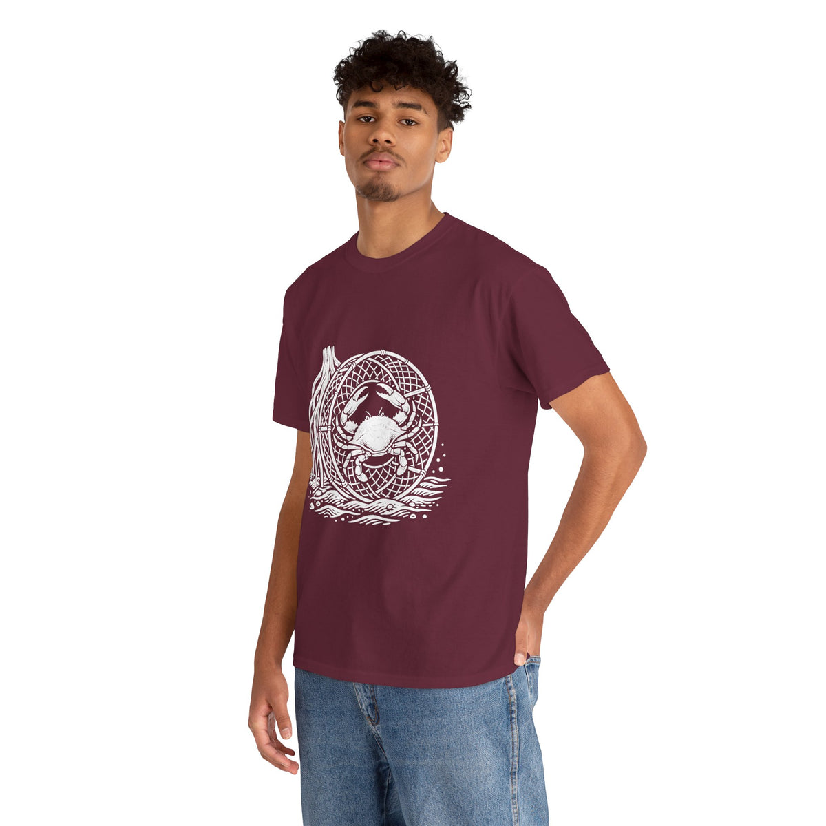 Crab Crew Graphic Tee — "Hauling Rebels Blue Crab Crew" Cotton T-Shirt