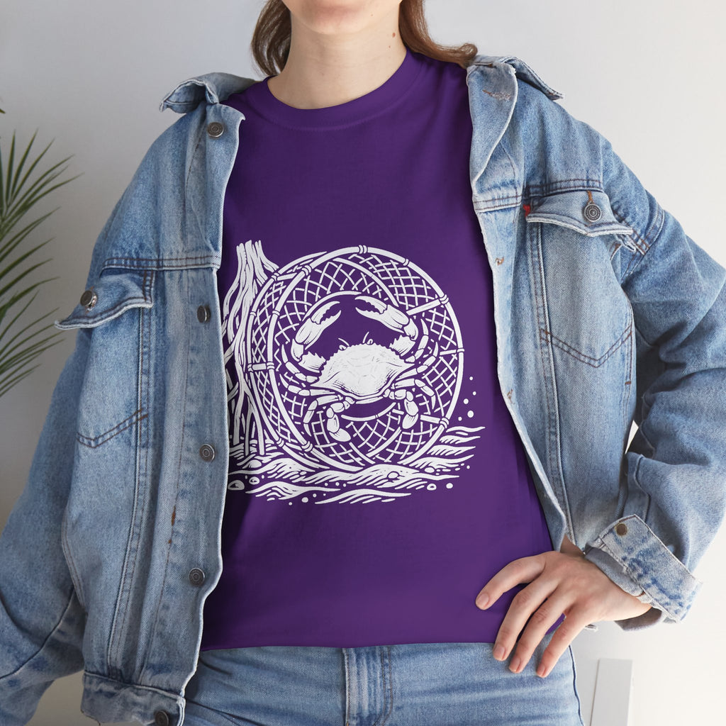 Crab Crew Graphic Tee — "Hauling Rebels Blue Crab Crew" Cotton T-Shirt
