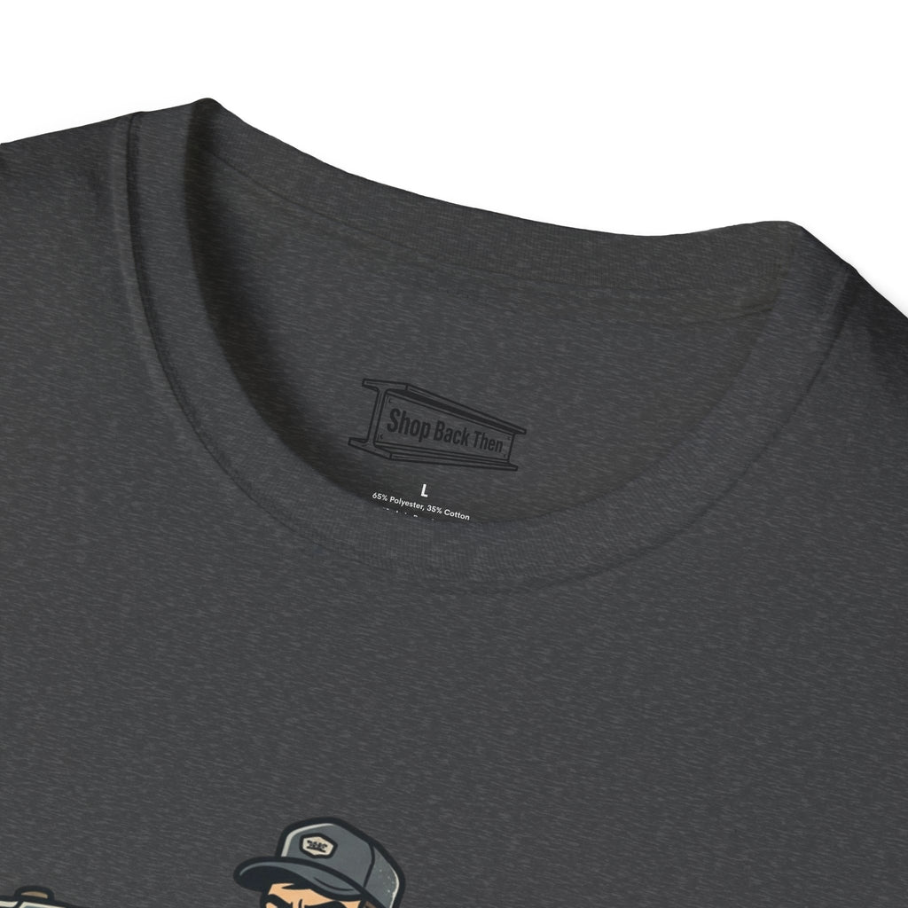 Builder Tee – "Didn't Need An App" Vintage Tradesman Graphic