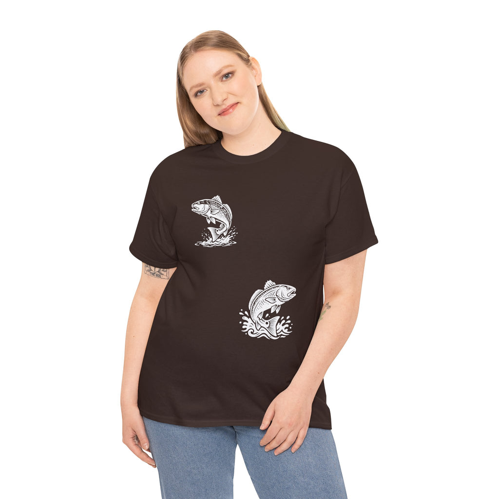 Go Track a Redfish Tee — Fishing Graphic T-Shirt with 'The Apps Are Tracking You' Slogan