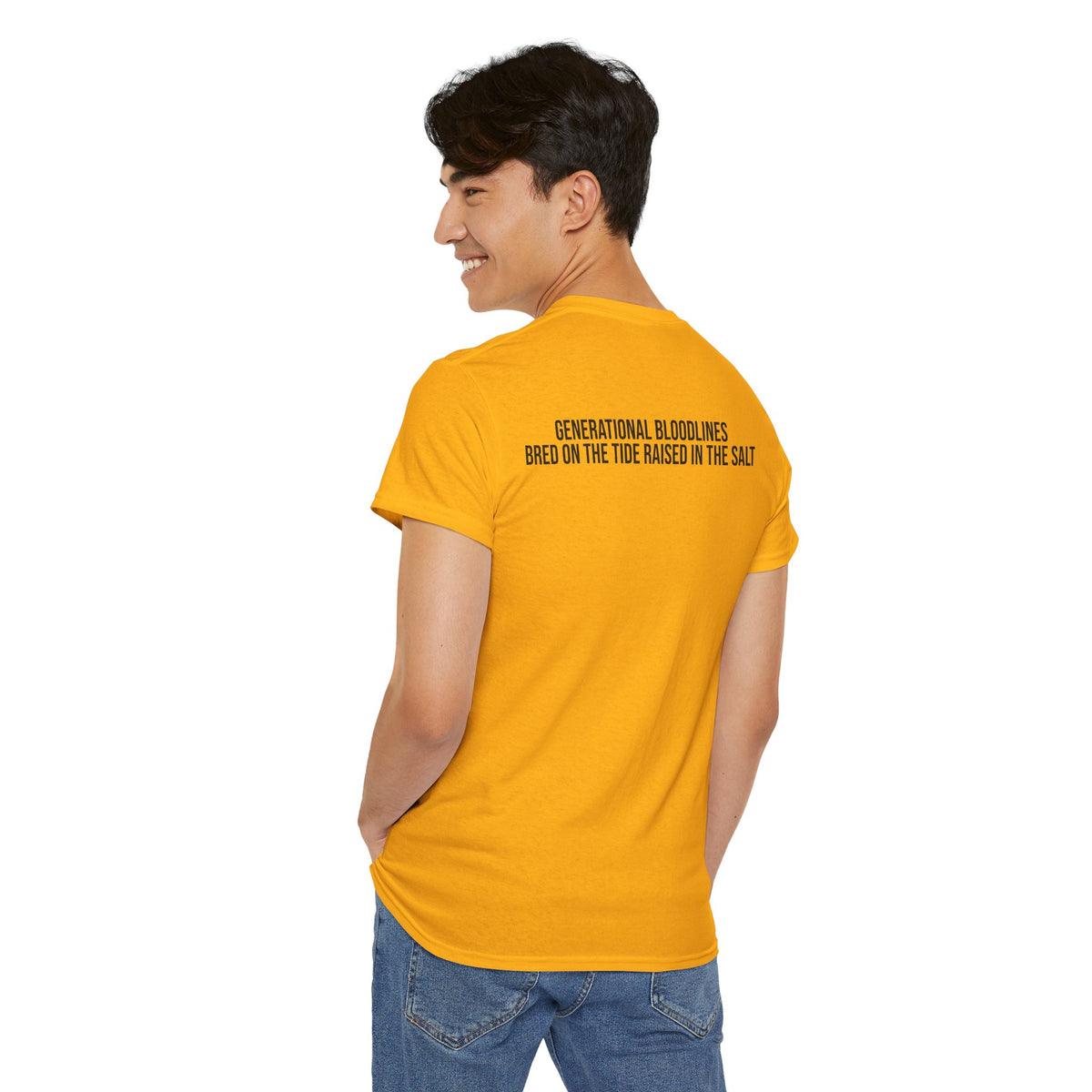 Fishing Family Tee — 'Generational Bloodlines, Bred on the Tide, Raised in the Salt' Graphic