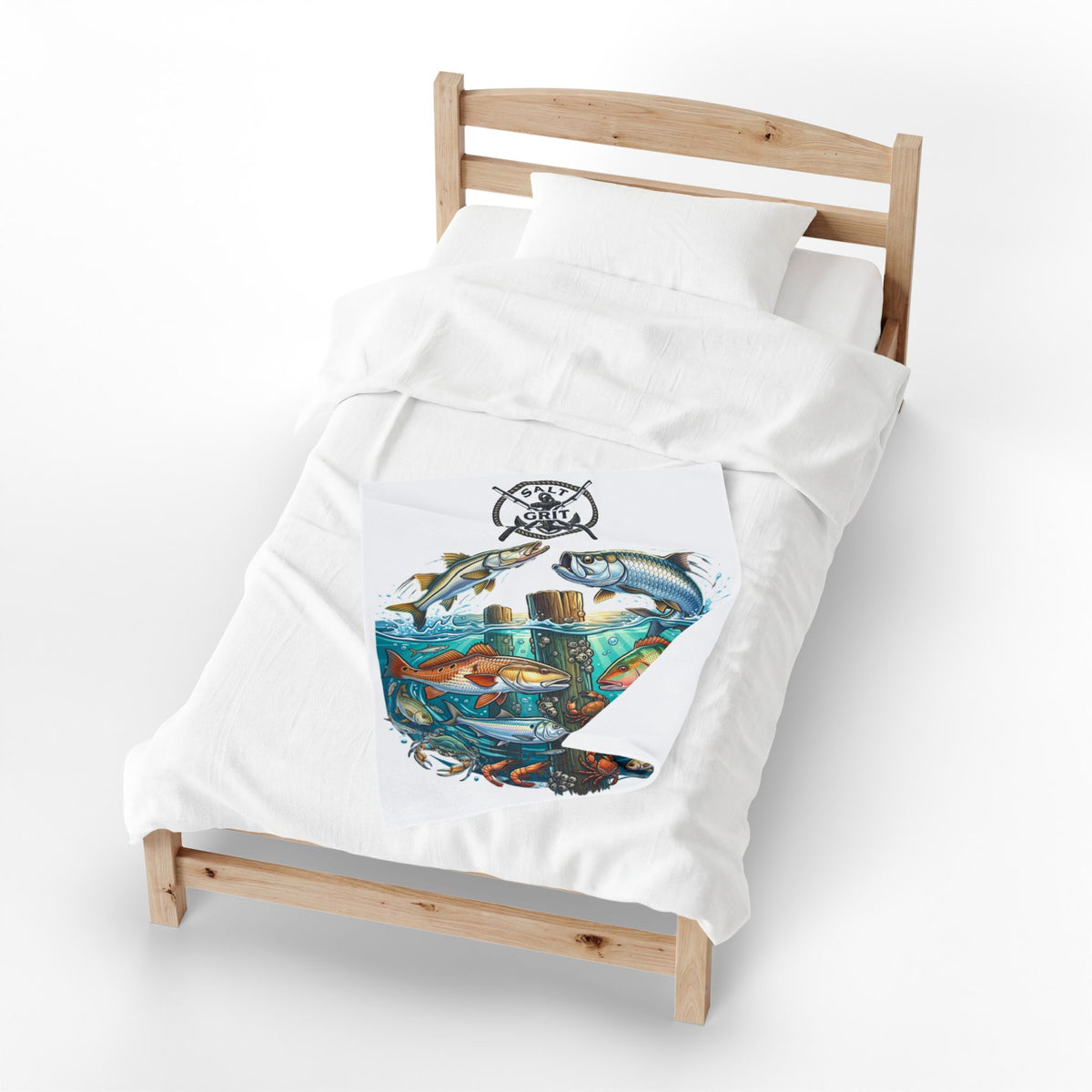 Salt & Grit Fishing Blanket – Coastal Fish Throw
