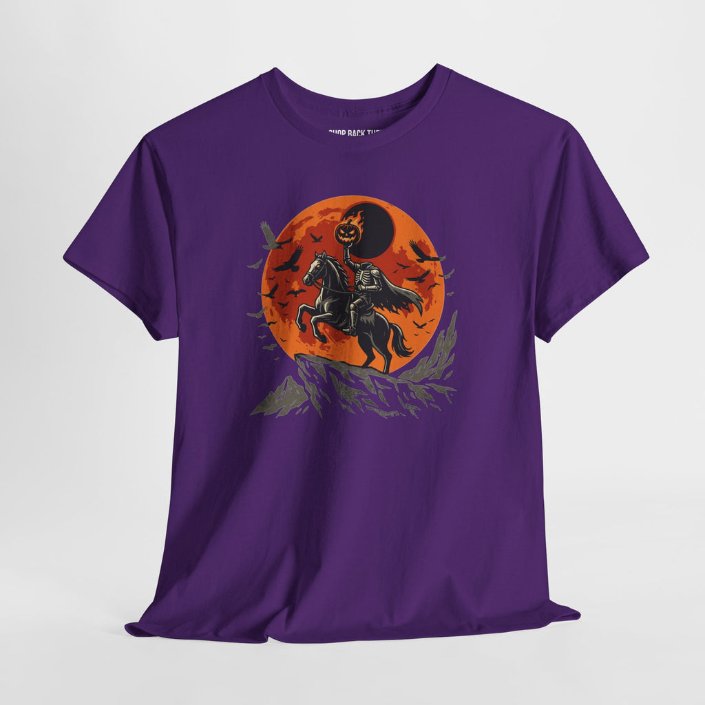 Halloween Headless Horseman T-Shirt — Jack-O'-Lantern Rider Graphic Tee